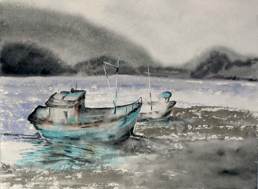 Silencio en bajamar 30x40cm