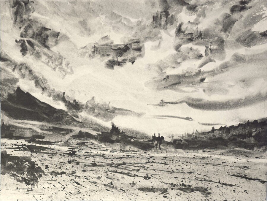 Horizonte en grafito 30x40cm