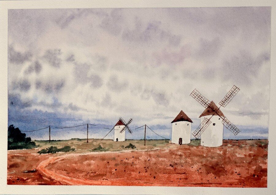 Molinos en calma 21x30cm