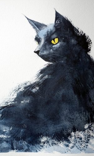 Gato Watercolor